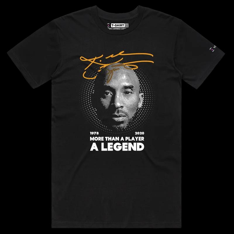 VOICEART Black Male Regular Kobe More Than a Legend Sports Tee Premium Design Los Angeles Superstar T-Shirt Basketball