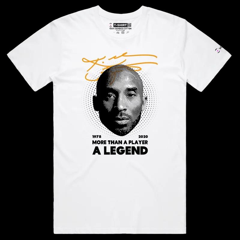 VOICEART White Male Regular Kobe More Than a Legend Sports Tee Premium Design Los Angeles Superstar T-Shirt Basketball