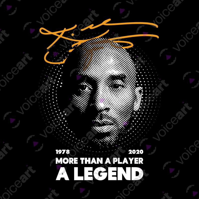 VOICEART Black Watermark Kobe More Than a Legend Sports Tee Premium Design Los Angeles Superstar T-Shirt Basketball