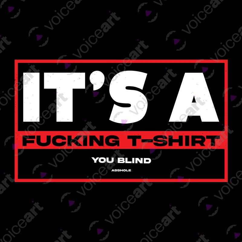 VOICEART Black Watermark Bad Vision Funny and Offensive Shirt Premium Microscopic Print Tee with Shortsighted Insult