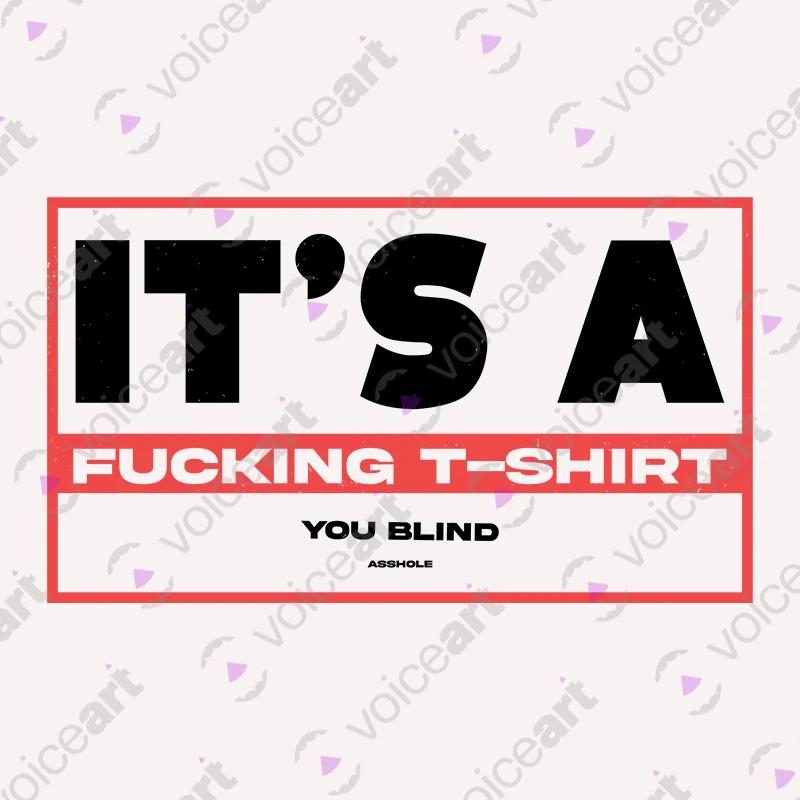 VOICEART White Watermark Bad Vision Funny and Offensive Shirt Premium Microscopic Print Tee with Shortsighted Insult