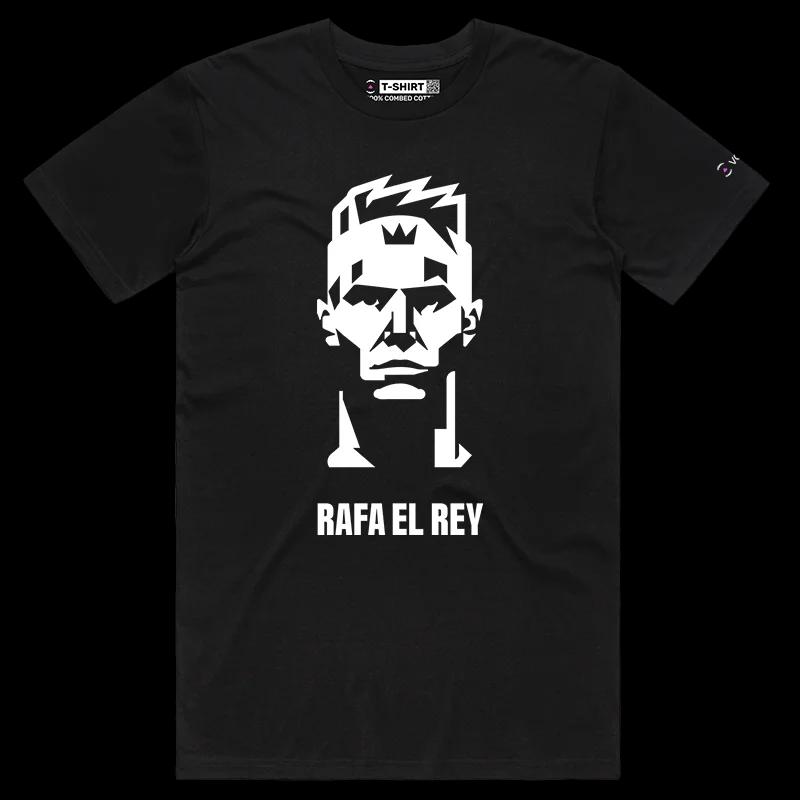 VOICEART Black Male Regular King Nadal Sports T-Shirt with Premium Grand Slam and Olympic Champion Tee for Tennis Fans