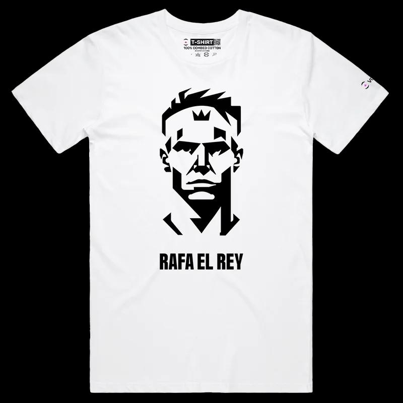 VOICEART White Male Regular King Nadal Sports T-Shirt with Premium Grand Slam and Olympic Champion Tee for Tennis Fans