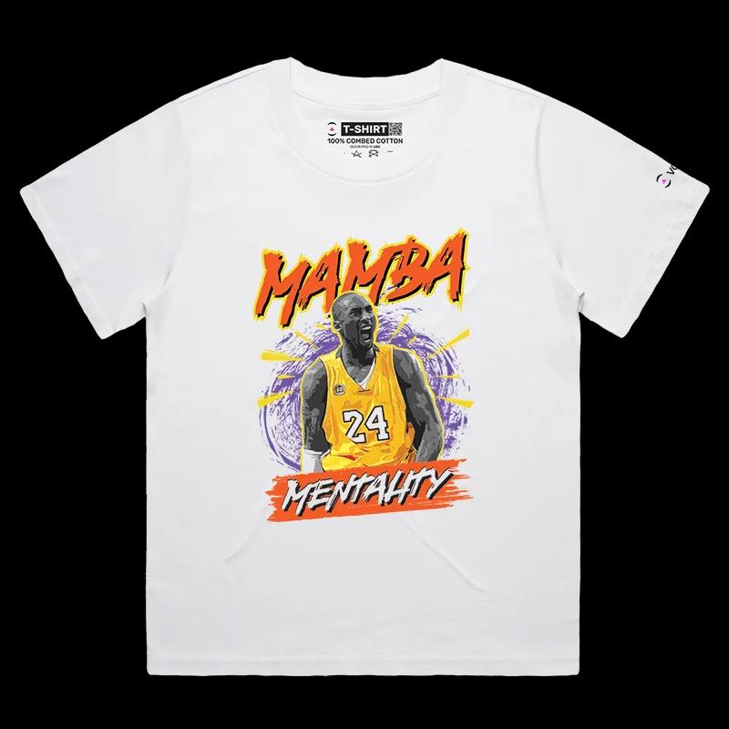 VOICEART White Female Loose Kobe The Mamba Mentality Sports Tee Premium Los Angeles Black Mamba Legacy Shirt for the Fans