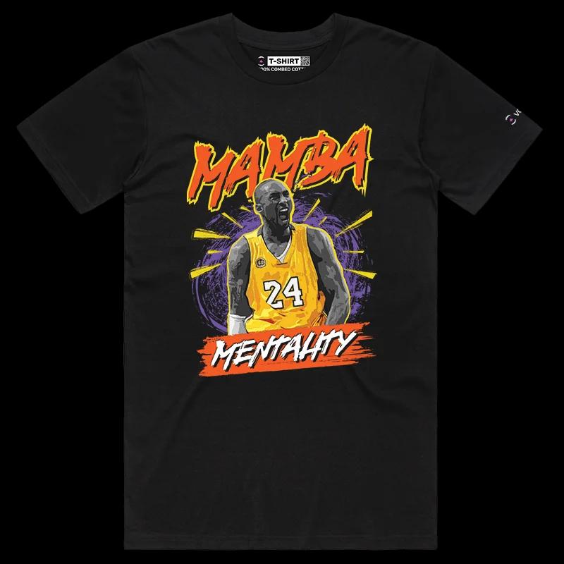 VOICEART Black Male Regular Kobe The Mamba Mentality Sports Tee Premium Los Angeles Black Mamba Legacy Shirt for the Fans