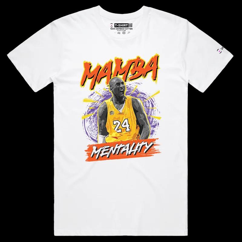 VOICEART White Male Regular Kobe The Mamba Mentality Sports Tee Premium Los Angeles Black Mamba Legacy Shirt for the Fans