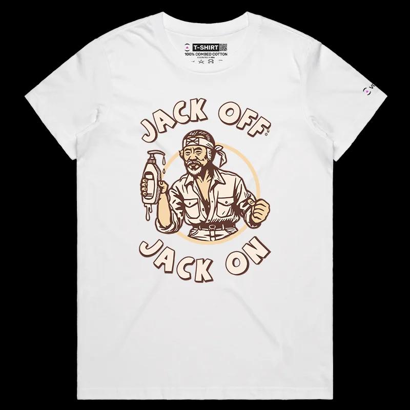 VOICEART White Female Regular Mr Miyagi Funny Double Meaning T-Shirt Premium Graphic Design Karate Movie Tee Play on Words