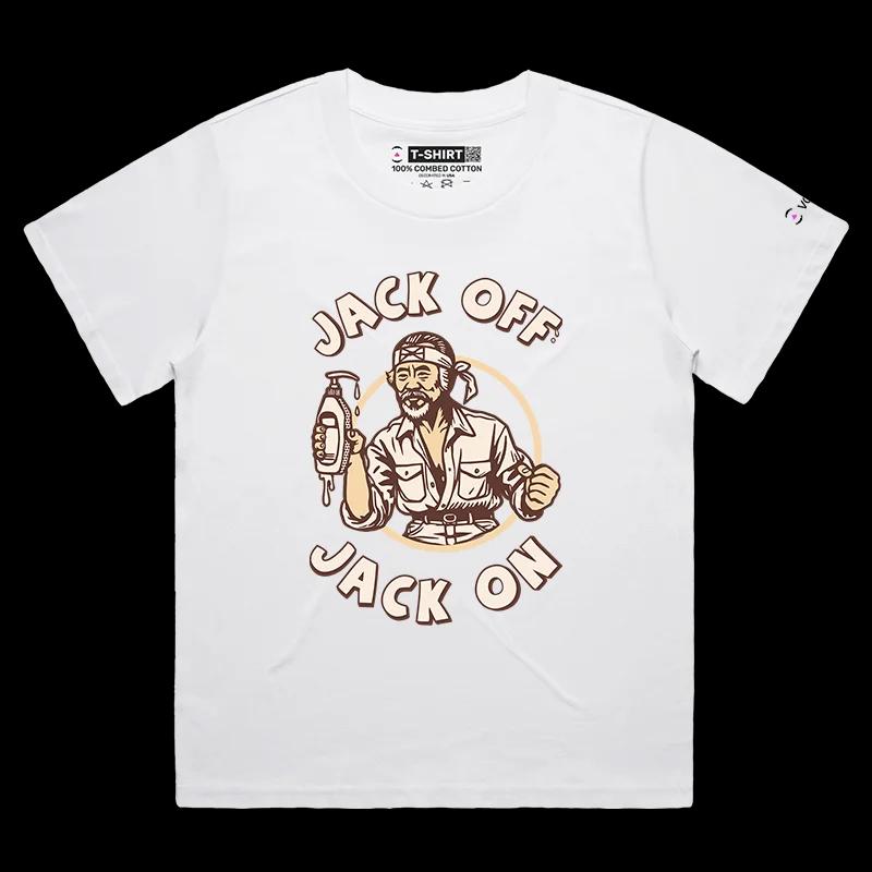 VOICEART White Female Loose Mr Miyagi Funny Double Meaning T-Shirt Premium Graphic Design Karate Movie Tee Play on Words