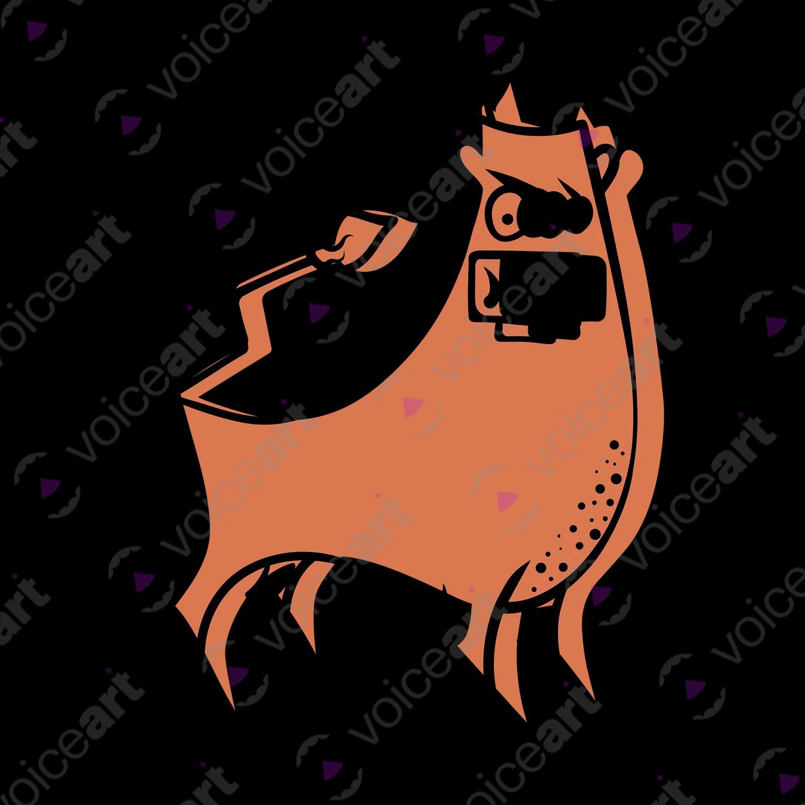 VOICEART White Watermark Angry Cow with an Attitude Funny Animals Shirt Premium Quality Graphic What's Your Beef Tee v2