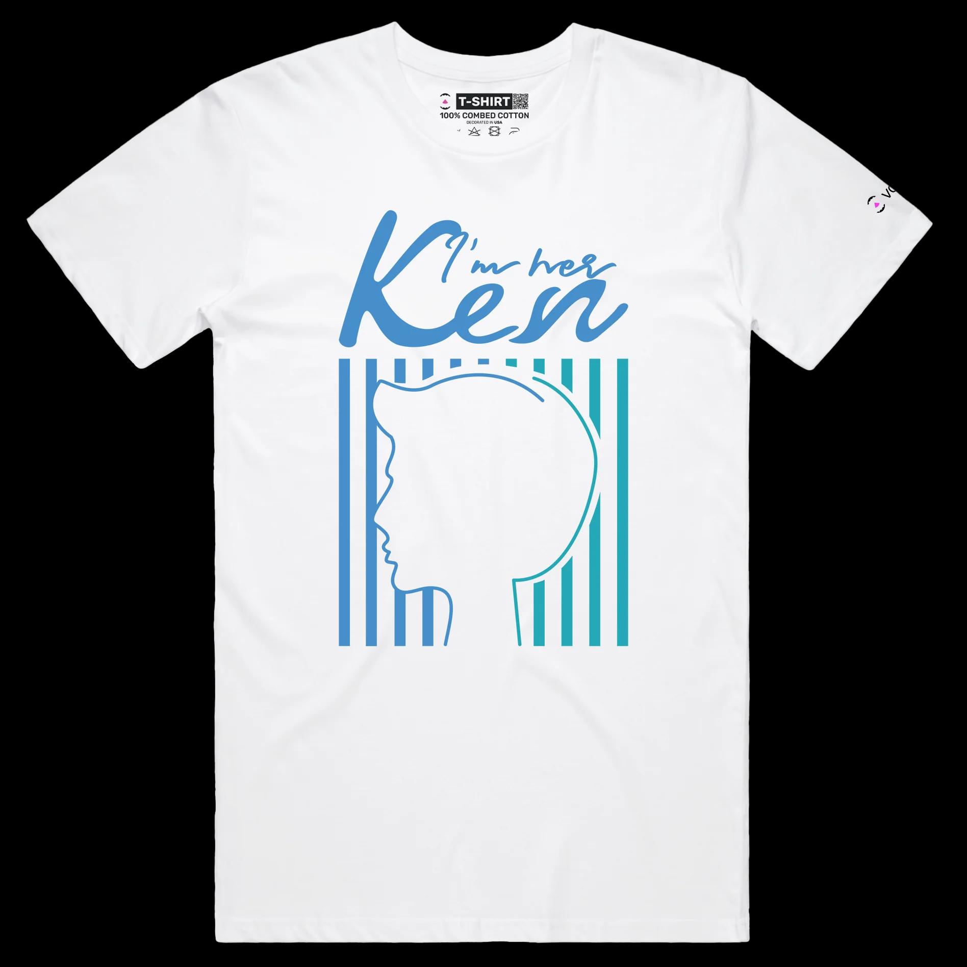 VOICEART White Male Regular Ken Doll Movie Themed Funny T-Shirt Premium Quality Graphic Design All American Fashion Boy Tee