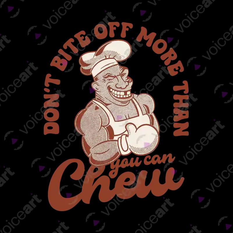 VOICEART Black Watermark Chew On This Boxing Legend Mike Tyson Sports Premium Design Graphic T-Shirt