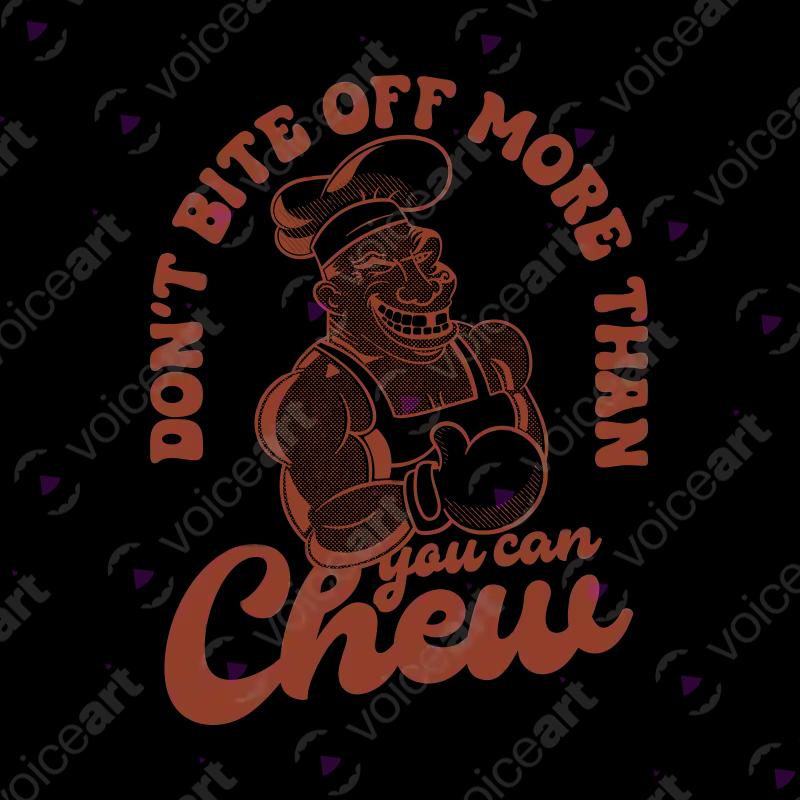 VOICEART White Watermark Chew On This Boxing Legend Mike Tyson Sports Premium Design Graphic T-Shirt