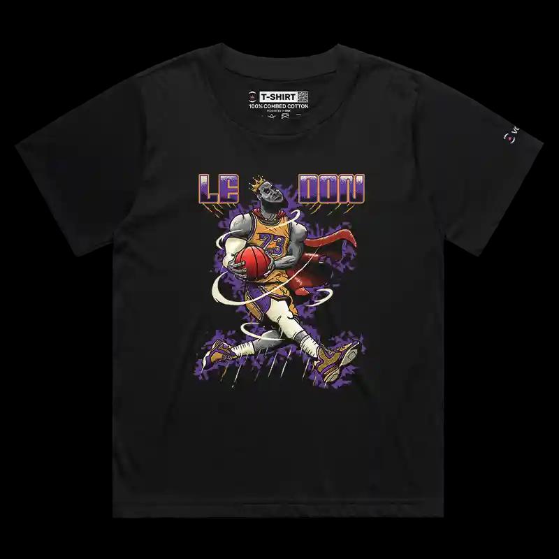 VOICEART Black Female Loose LeDon LeBron GOAT Sports Graphic T-Shirt Premium Design Legend of The Game Tee Basketball Fans