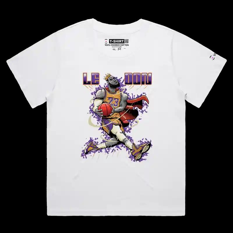 VOICEART White Female Loose LeDon LeBron GOAT Sports Graphic T-Shirt Premium Design Legend of The Game Tee Basketball Fans