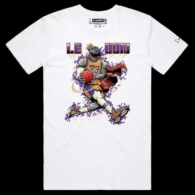 VOICEART White Male Regular LeDon LeBron GOAT Sports Graphic T-Shirt Premium Design Legend of The Game Tee Basketball Fans