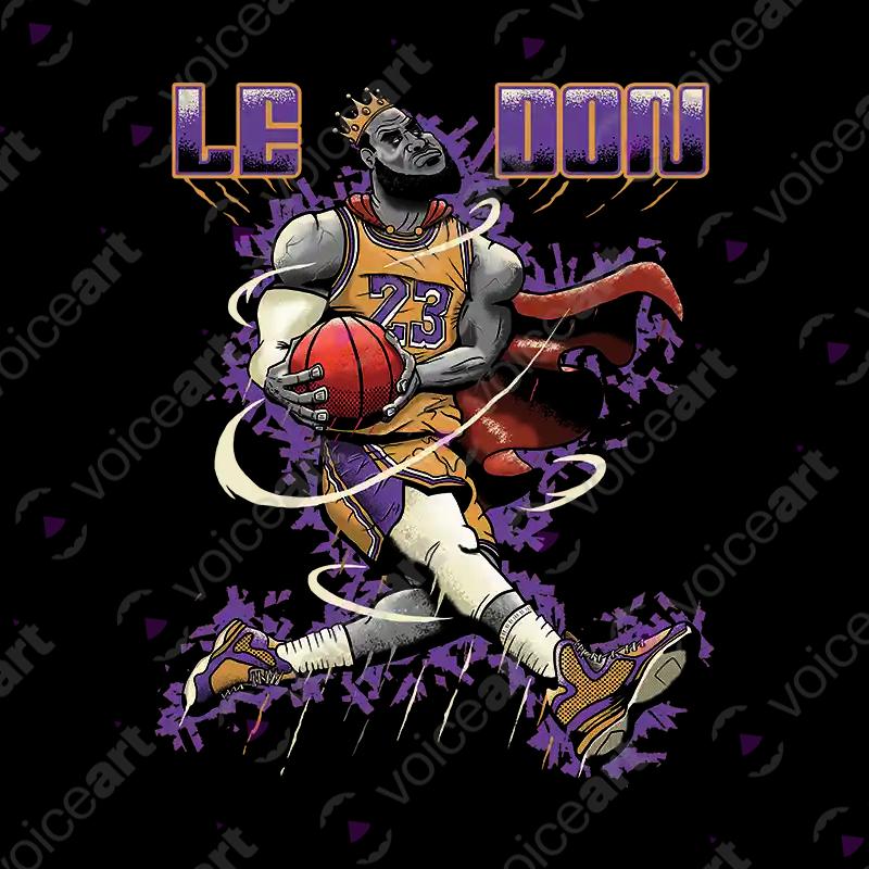 VOICEART Black Watermark LeDon LeBron GOAT Sports Graphic T-Shirt Premium Design Legend of The Game Tee Basketball Fans