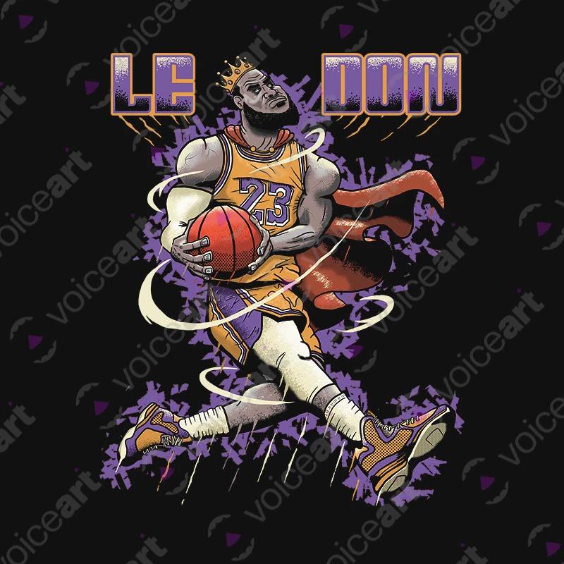 VOICEART Black Watermark LeDon LeBron GOAT Sports Graphic T-Shirt Premium Design Legend of The Game Tee Basketball Fans