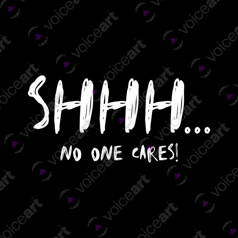 VOICEART Black Watermark No One Care Funny T-Shirt Premium Graphic Sarcastic Jokes Humor Wordplay Tee for Men and Women