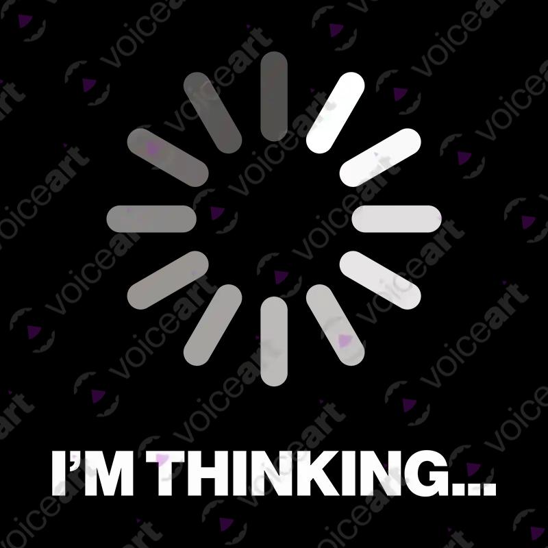 VOICEART Black Watermark I Am Thinking Funny T-Shirt Premium Quality Graphic Buffering Dad Jokes Short Sleeve Tee