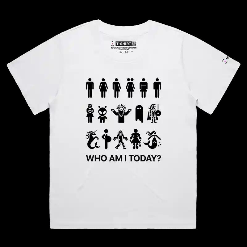 VOICEART White Female Loose Confusing Bathroom Signs Social Issue T-Shirt Premium Graphic Funny Woke All Gender Tee