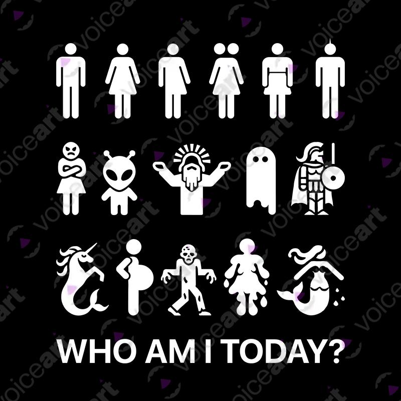 VOICEART Black Watermark Confusing Bathroom Signs Social Issue T-Shirt Premium Graphic Funny Woke All Gender Tee