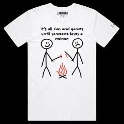 Don’t Burn Your Weiner_Male STAPLE White