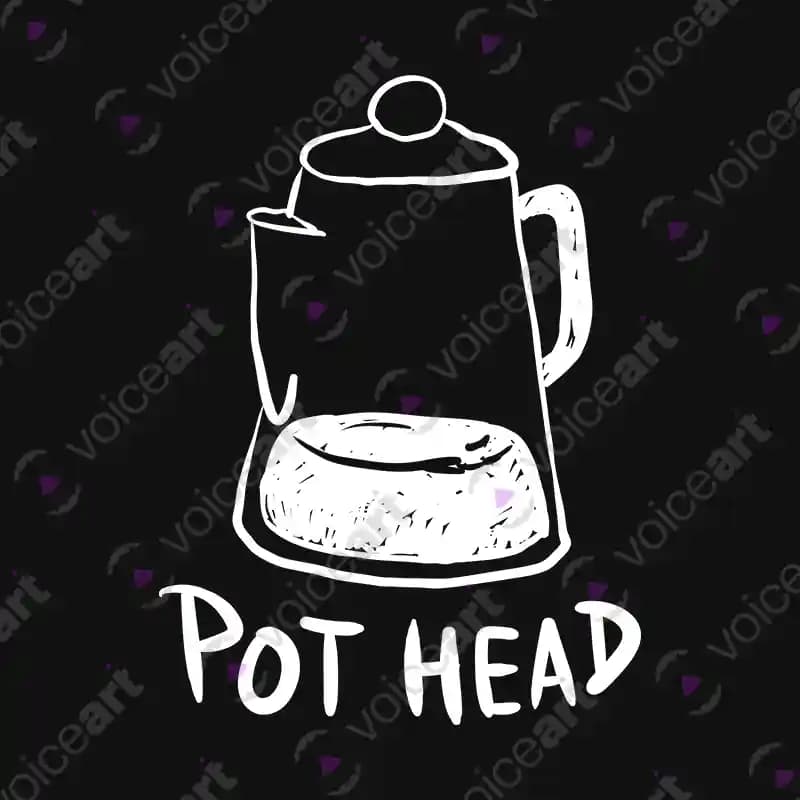 VOICEART Black Watermark VOICEART Pot Head Coffee Maker Funny T-Shirt Premium Rise Shine Wordplay Tee Men and Women