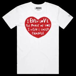 Love You Warts And All_Male STAPLE White