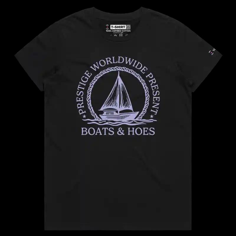 VOICEART Black Female Regular VOICEART Sail Boat Funny Sarcastic T-Shirt Premium Gags Jokes Wordplay Tee for Men and Women