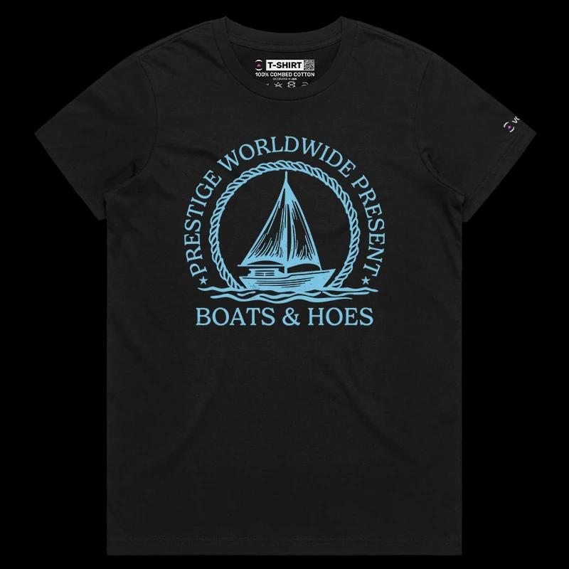 VOICEART Black Female Regular VOICEART Sail Boat Funny Sarcastic T-Shirt Premium Gags Jokes Wordplay Tee for Men and Women