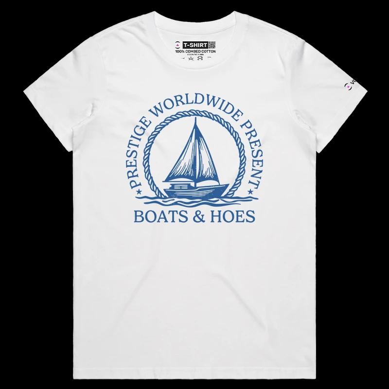 VOICEART White Female Regular VOICEART Sail Boat Funny Sarcastic T-Shirt Premium Gags Jokes Wordplay Tee for Men and Women