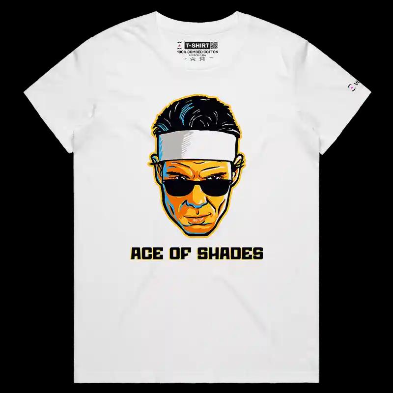 VOICEART White Female Regular Nadal Shades Sports Graphic T-Shirt with Premium Graphic Retired Champion Tee for Tennis Fans