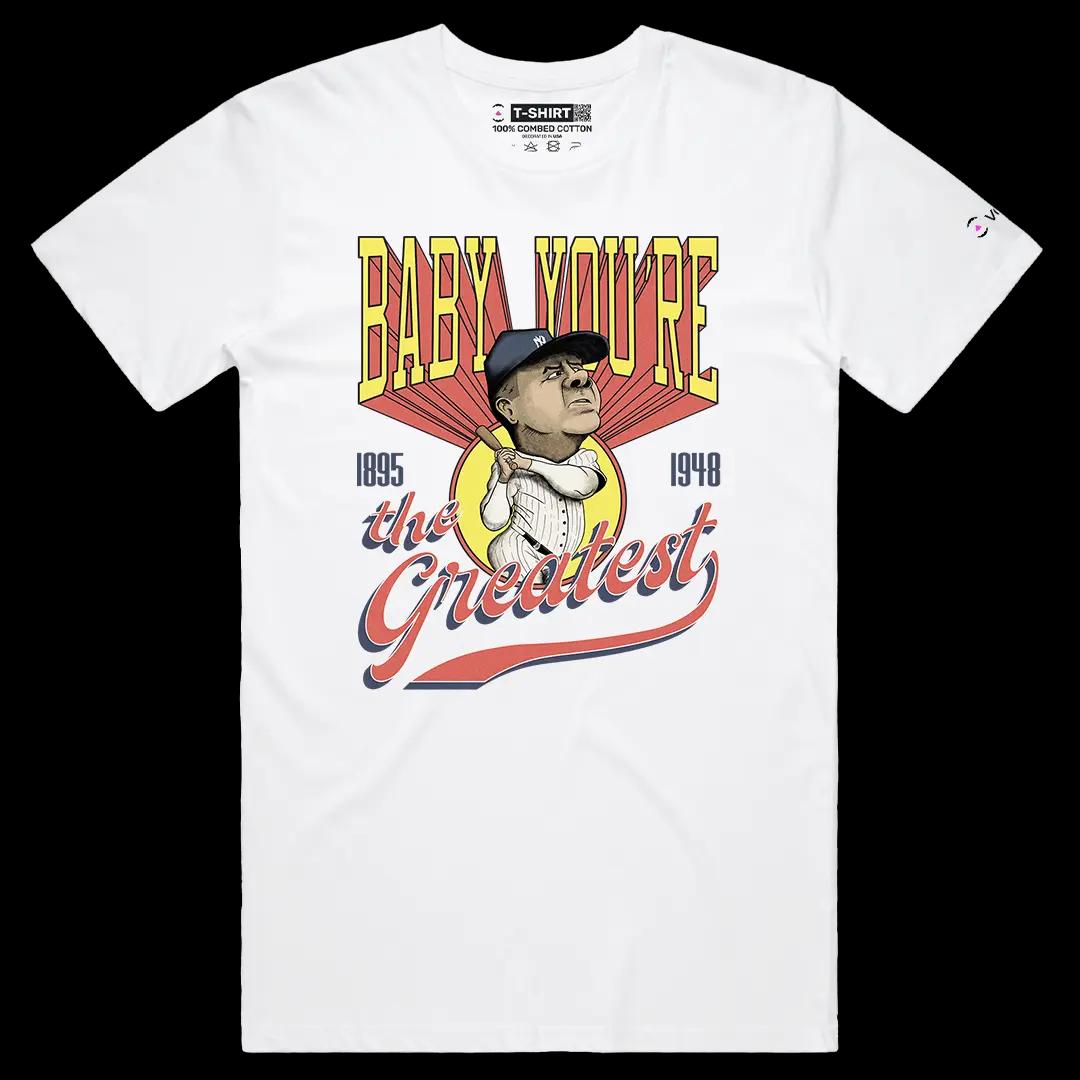 VOICEART White Male Regular Baby You’re The Greatest Baseball Sports Tee with Premium Design NY Yankees T-Shirt