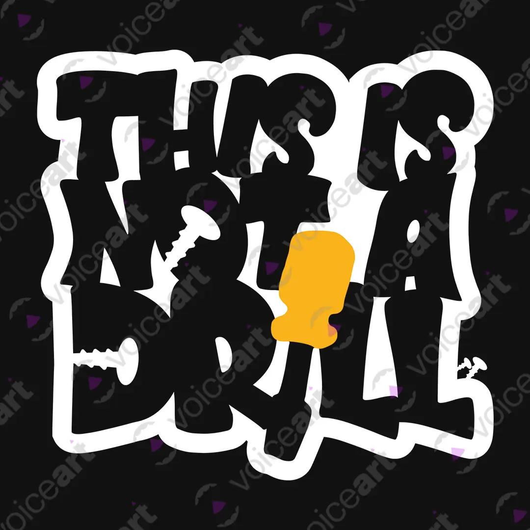 VOICEART Black Watermark This Is Not a Drill Funny Graphic Tee Short Sleeve Typography T-Shirt for Men and Women