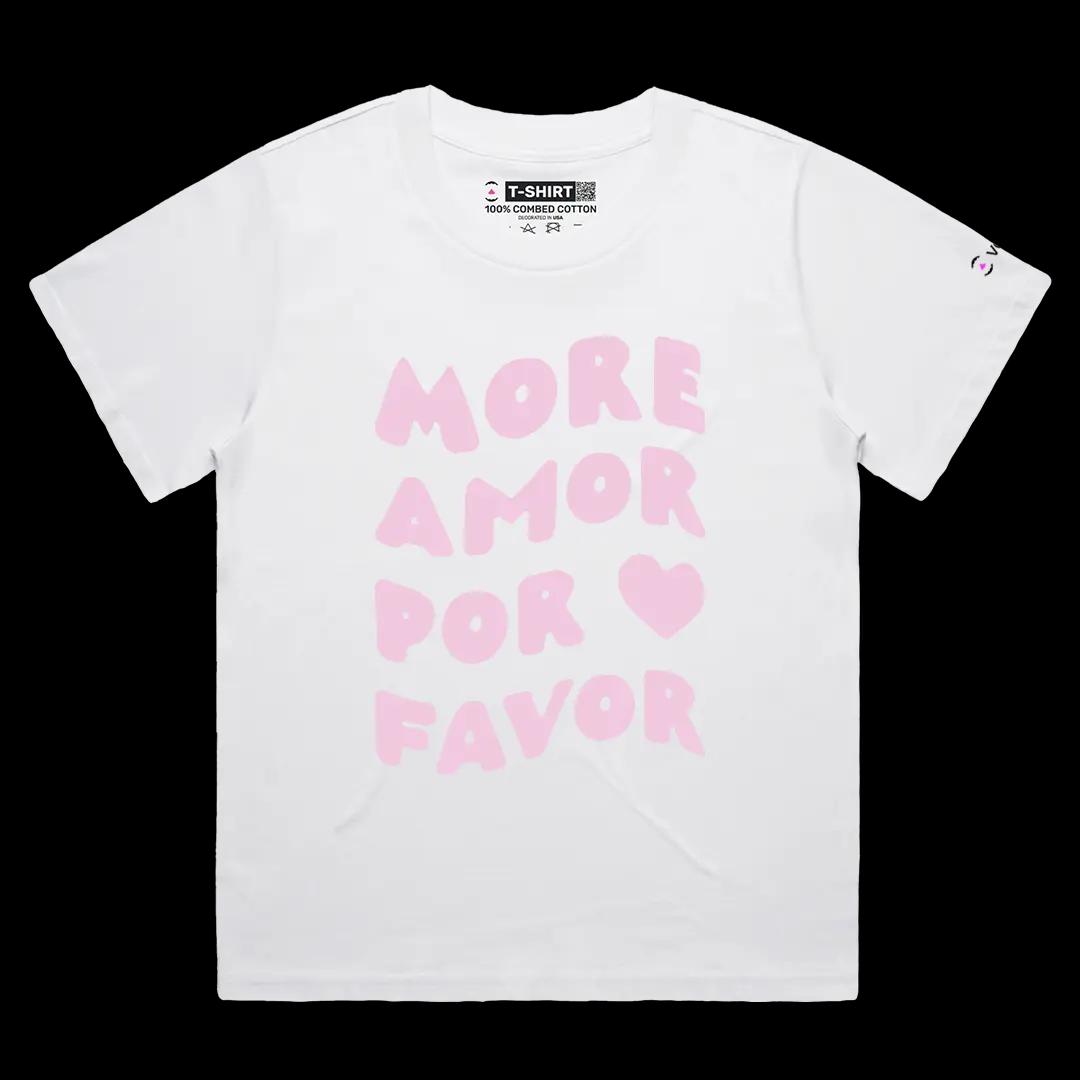 VOICEART White Female Loose More Love and Kindness Lifestyle T-Shirt Premium and Motivational Healing and Empathy Tee