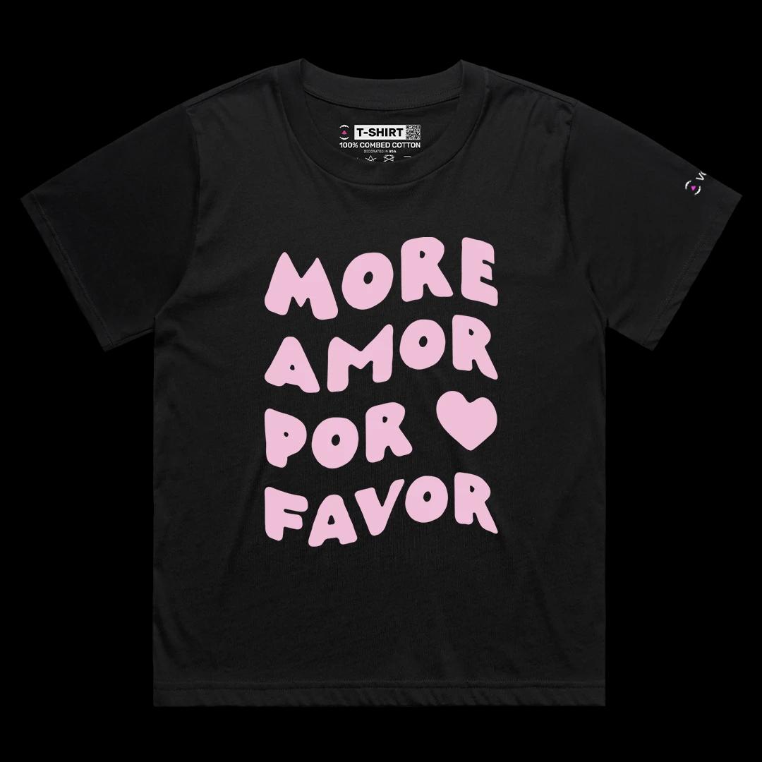 VOICEART Black Female Loose More Love and Kindness Lifestyle T-Shirt Premium and Motivational Healing and Empathy Tee