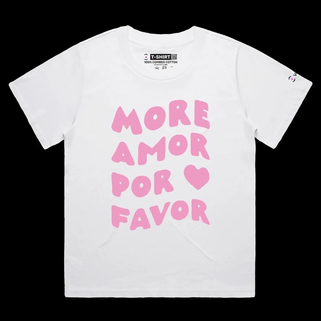 VOICEART White Female Loose More Love and Kindness Lifestyle T-Shirt Premium and Motivational Healing and Empathy Tee