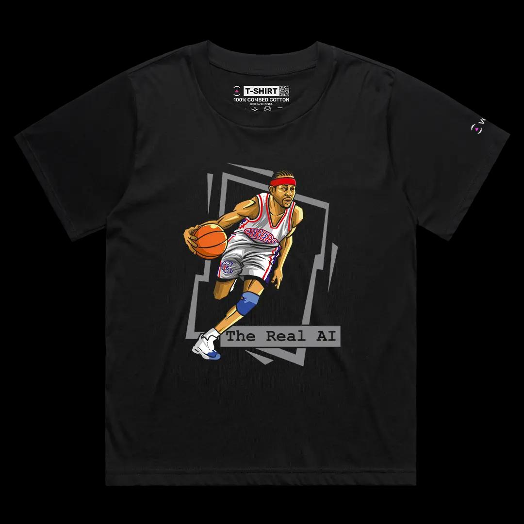 VOICEART Black Female Loose The Real AI Basketball Icon Sports Tee Premium Los Angeles Immortal Superstar Legacy Shirt