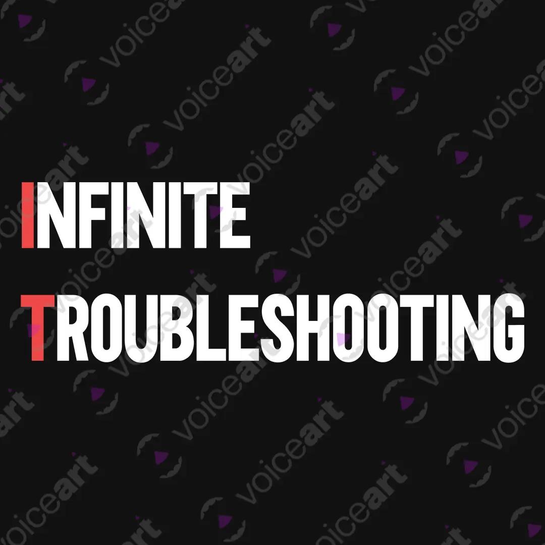 VOICEART Black Watermark Infinite Troubleshooting Funny Meme Tee Short Sleeve Combed Cotton T-Shirt for Men and Women