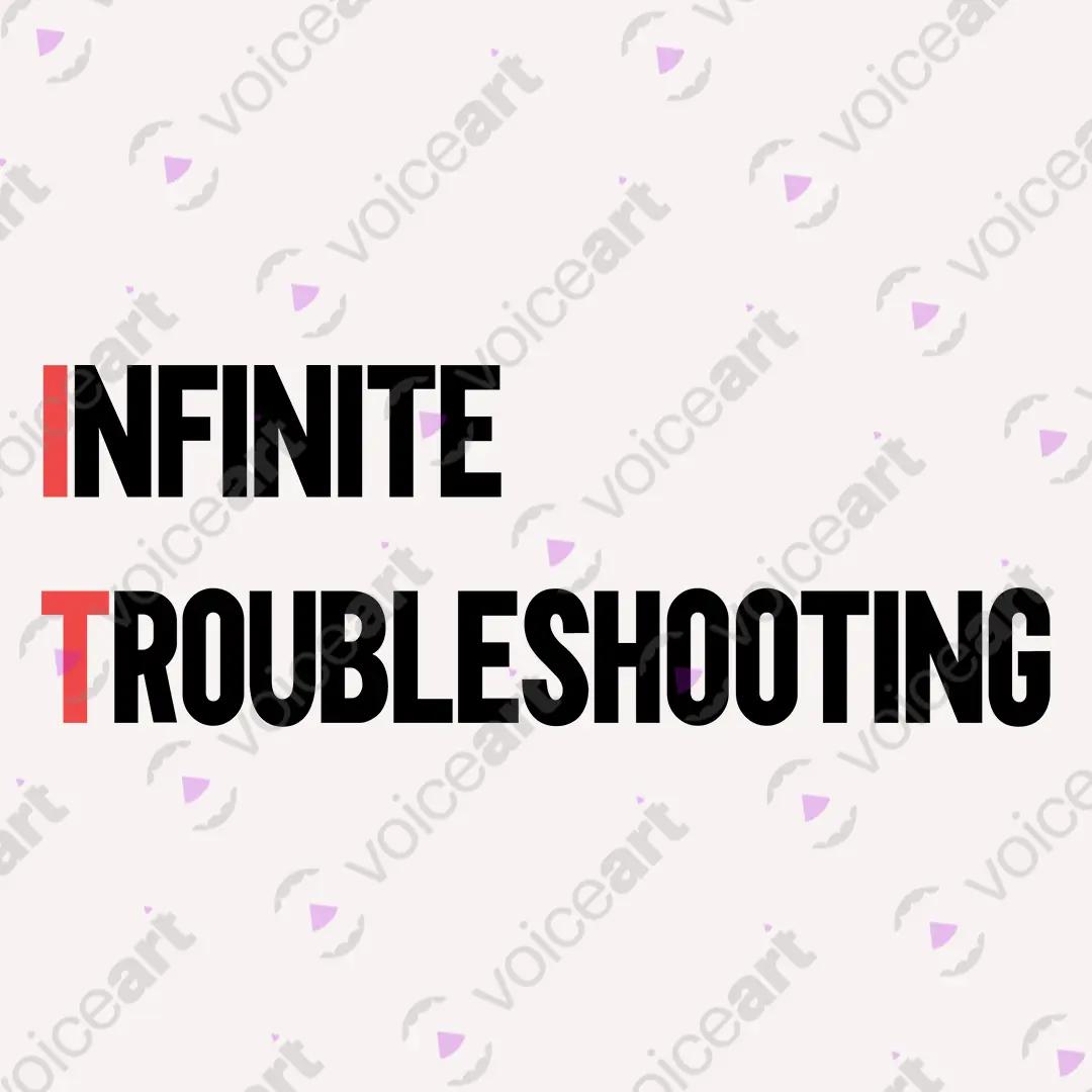VOICEART White Watermark Infinite Troubleshooting Funny Meme Tee Short Sleeve Combed Cotton T-Shirt for Men and Women