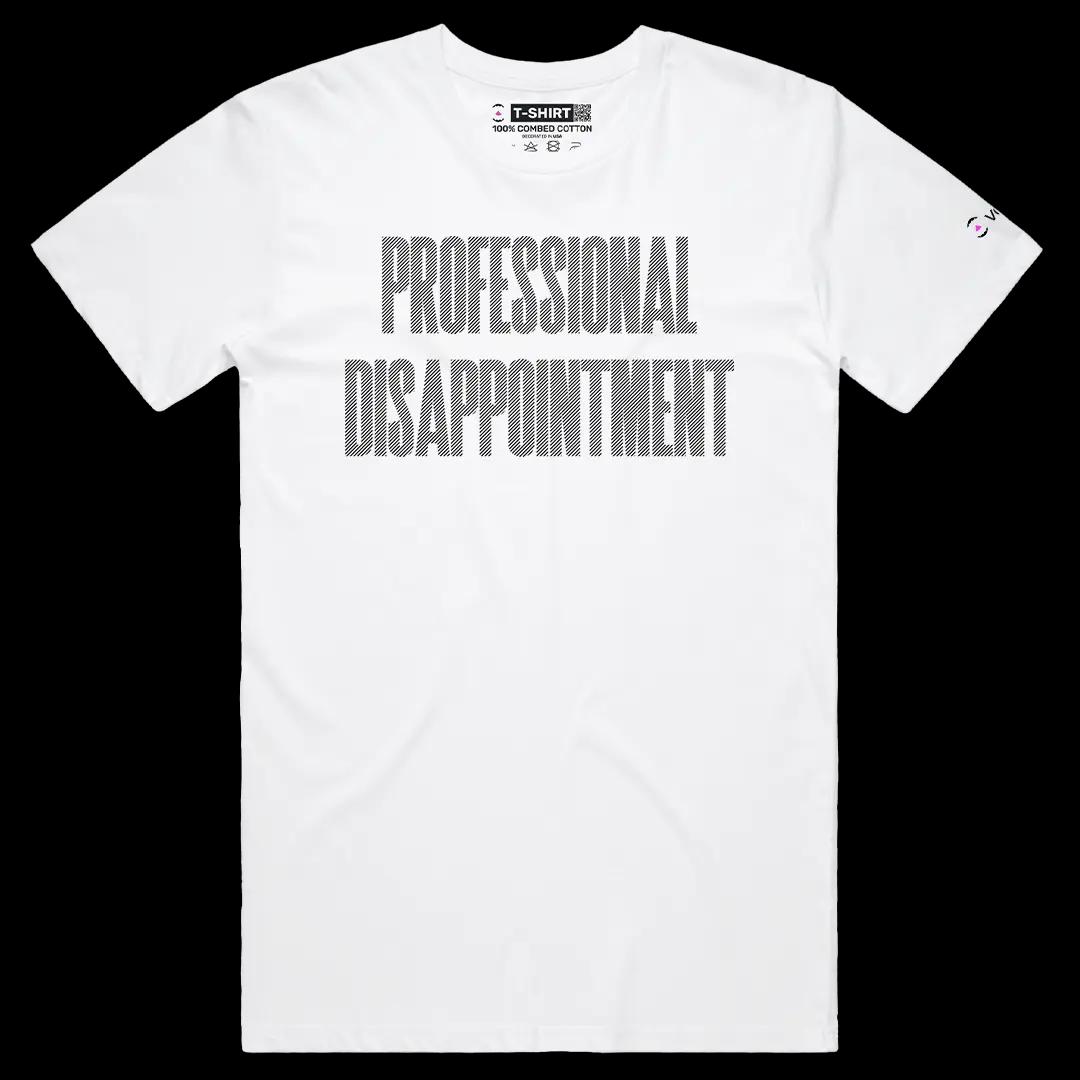 VOICEART White Male Regular Professional Disappointment Funny Graphic Meme Tee Sarcastic Joke Short Sleeve Cotton T-Shirt