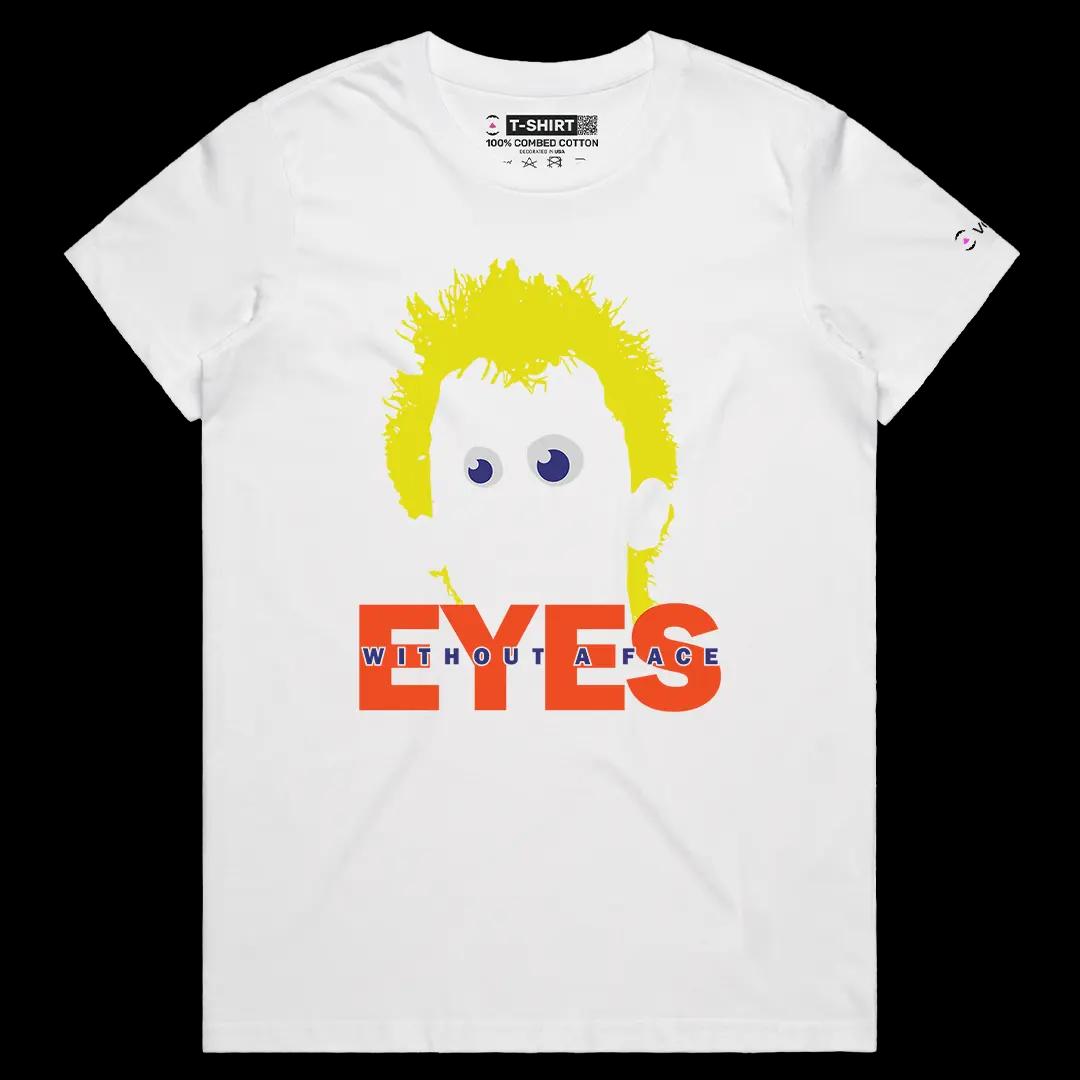 VOICEART White Female Regular Idol Silhouette Music Graphic Tee Punk Rock Fans Short Sleeve Cotton T-Shirt for Men and Women