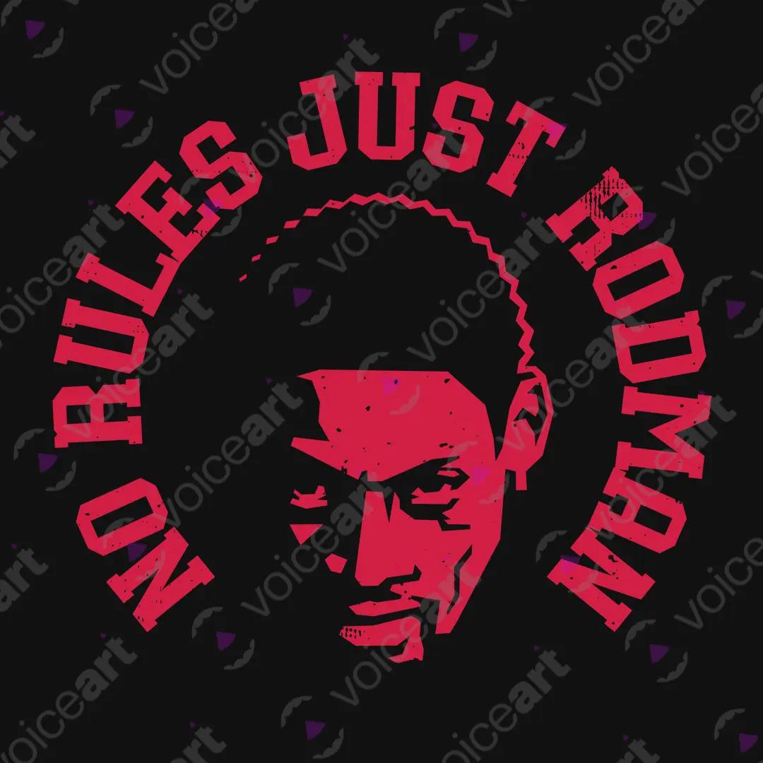 VOICEART Black Watermark Dennis Rodman The Worm Sports Graphic T-Shirt Legend of The Game Tee for Basketball Fans