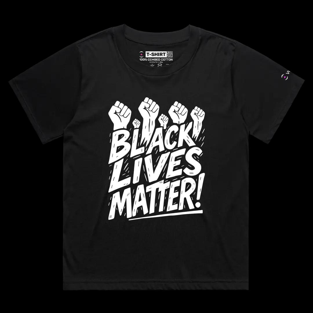 VOICEART Black Female Loose Black Lives Matter BLM Equality & Anti-Racism Tee Short Cotton T-Shirt for Men and Women