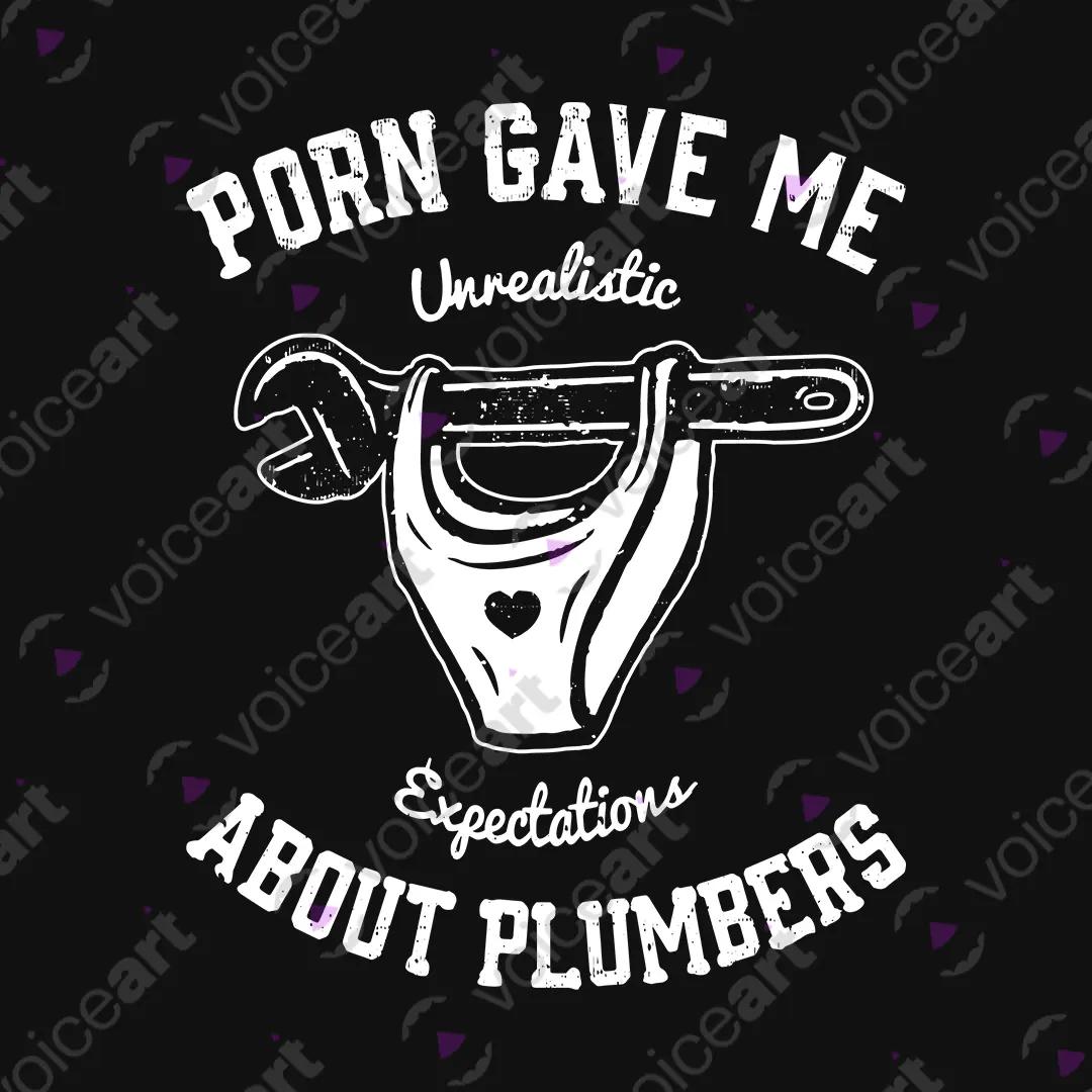 VOICEART Black Watermark Funny Graphic Tee with Adult Humor Short Sleeve T-Shirt for Men and Women Wrench and Panties