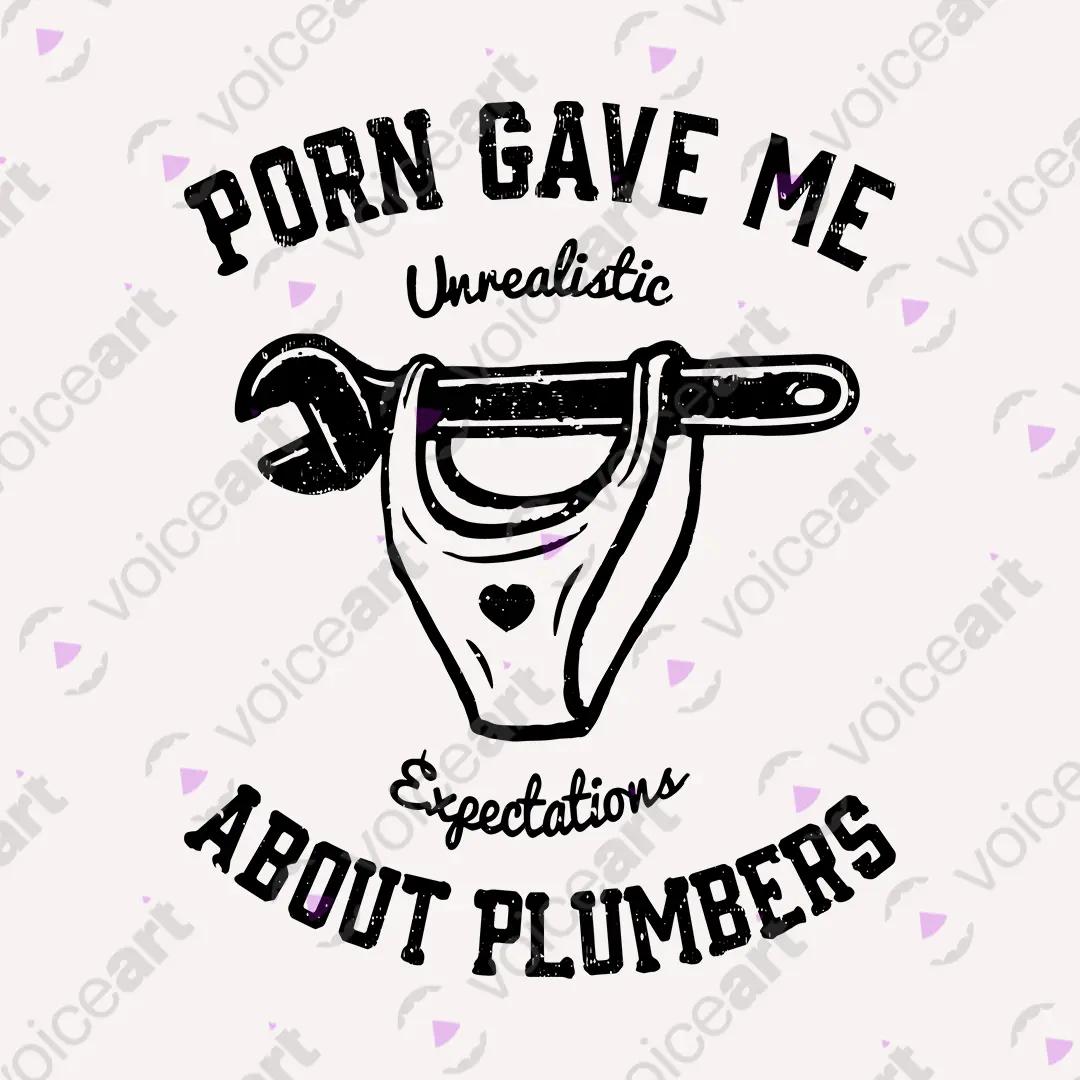 VOICEART White Watermark Funny Graphic Tee with Adult Humor Short Sleeve T-Shirt for Men and Women Wrench and Panties