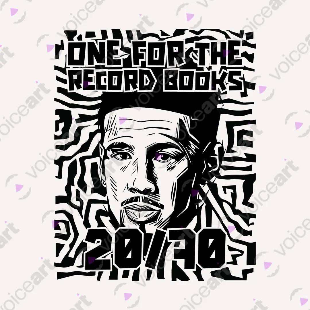 VOICEART White Watermark Booker 70 Sports Graphic Tee for PHX Basketball Fans Short Sleeve Cotton T-Shirt Men and Women