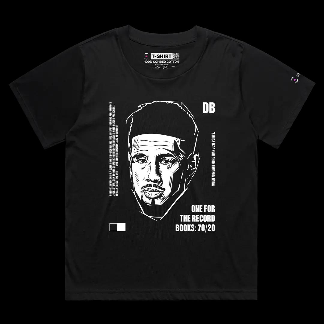 VOICEART Black Female Loose Booker 70 Sports Graphic Tee for PHX Basketball Fans Short Sleeve Cotton T-Shirt Men and Women