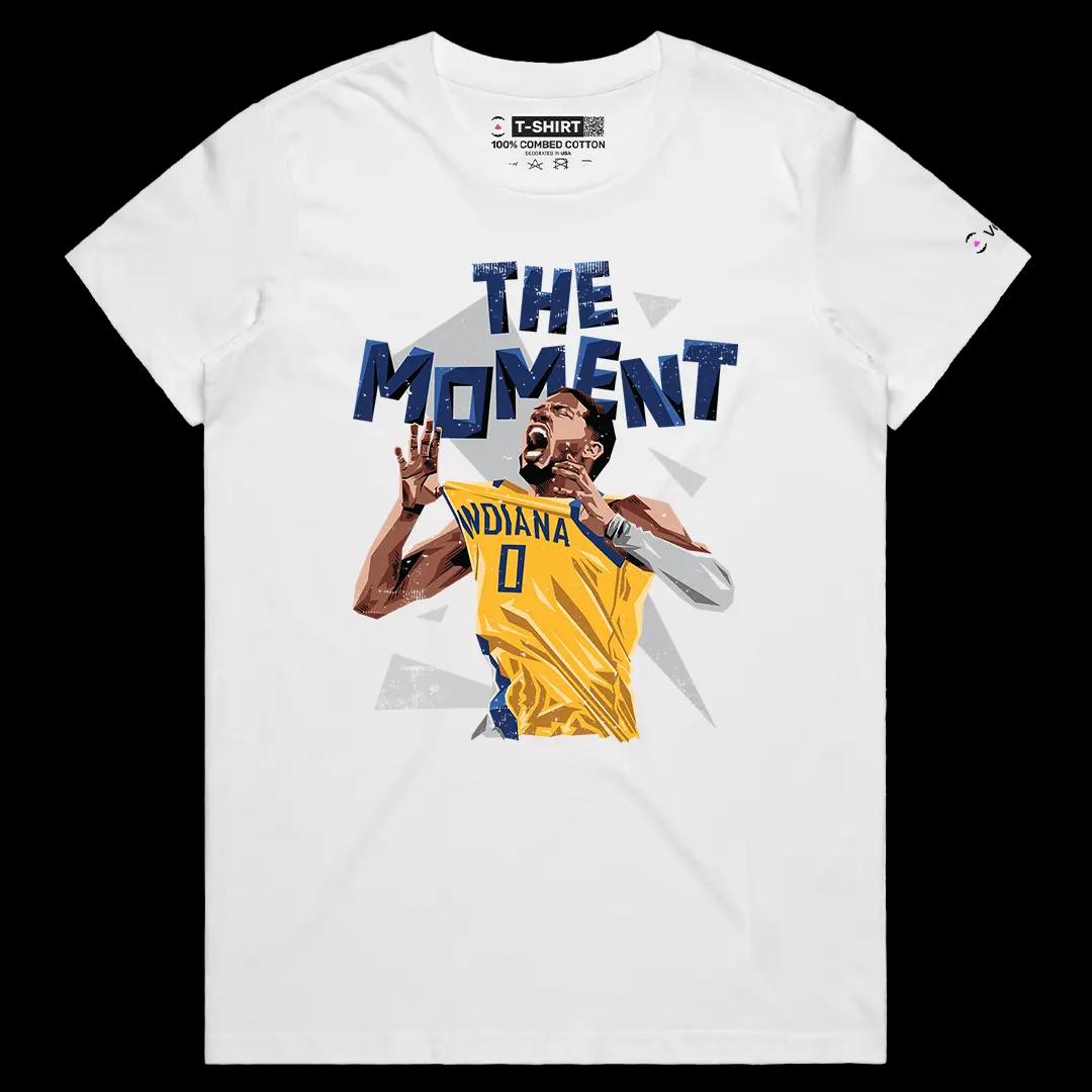 VOICEART White Female Regular Tyrese The Moment Sports Graphic Tee for Basketball Fans Short Sleeve T-Shirt for Men and Women
