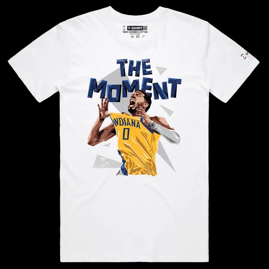 VOICEART White Male Regular Tyrese The Moment Sports Graphic Tee for Basketball Fans Short Sleeve T-Shirt for Men and Women